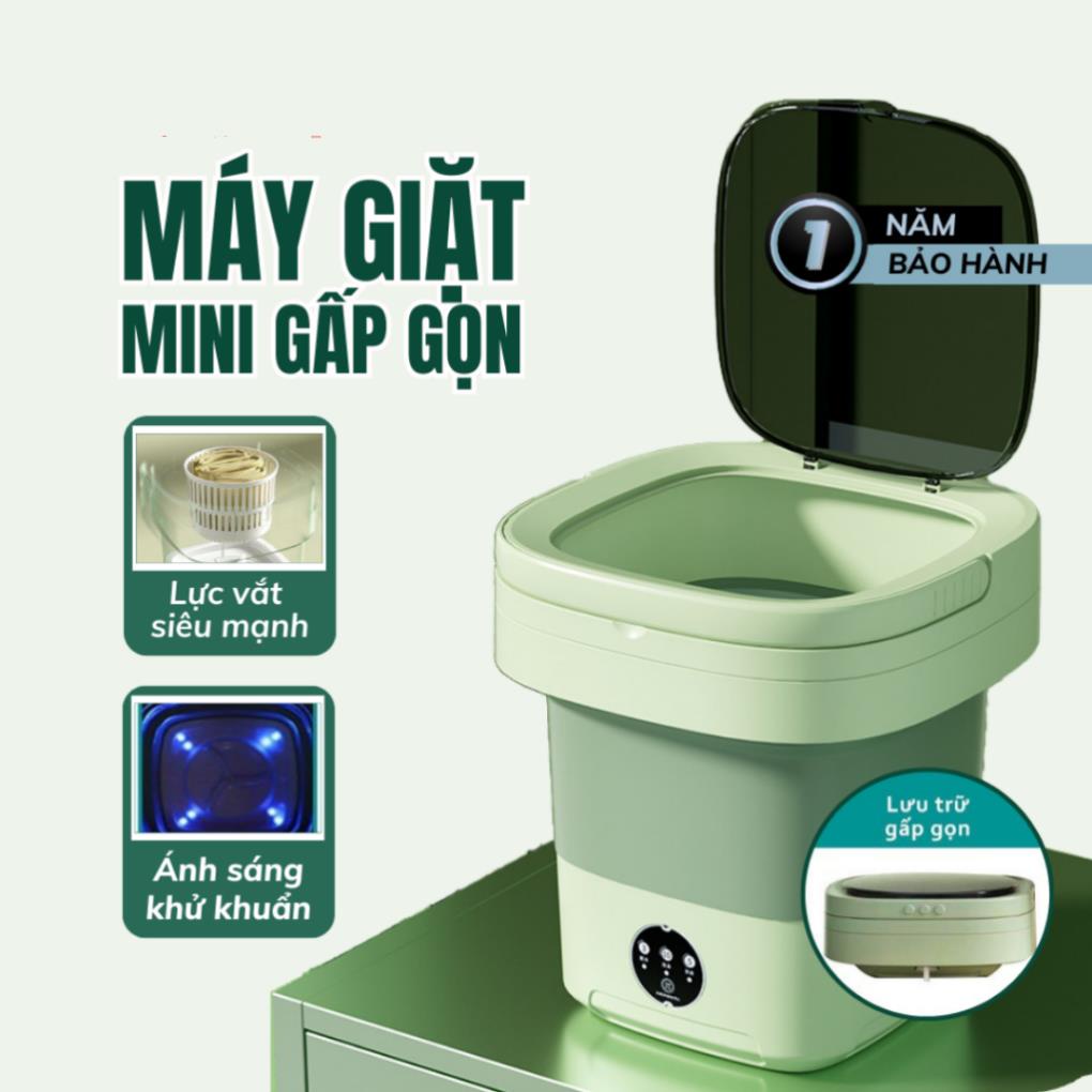 Máy Giặt Mini Tự Động Melli Giặt Đồ Lót Tất Vớ Giặt Đồ Cho Bé Dung Tích 6L Tự Vắt Khô Khử Khuẩn Tiện Dụng(LONGKENT)