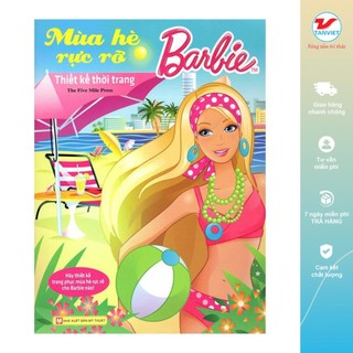 Sách ghép hình barbie thủ công dựng hình thời trang mùa hè rực rỡ - tân việt