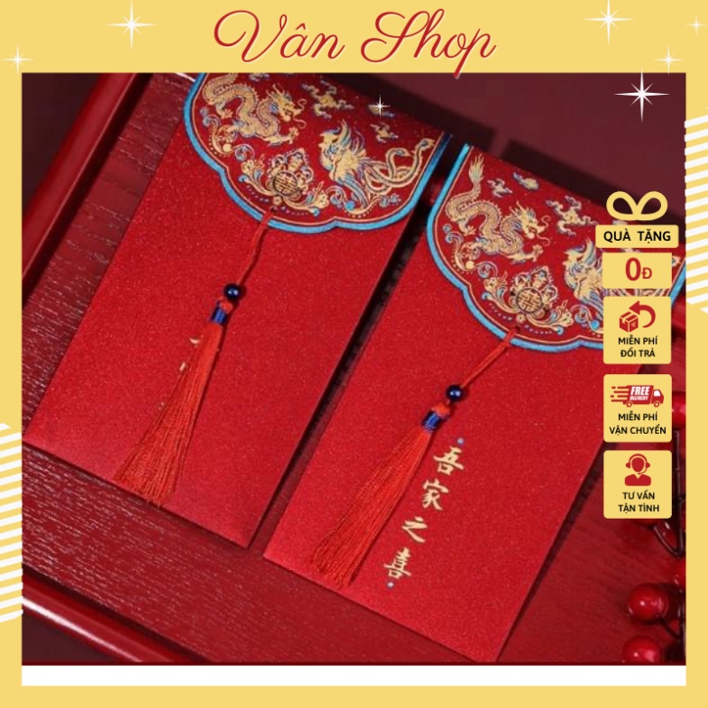 Bao Lì Xì Đỏ, Lì Xì Đám Cưới, Bưng Quả, Bê Cháp Phong Cách Sang Trọng, Phù Hợp Cho Ngày Cưới Hỏi, Quà Tặng