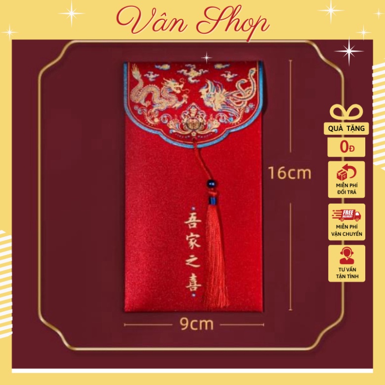 Bao Lì Xì Đỏ, Lì Xì Đám Cưới, Bưng Quả, Bê Cháp Phong Cách Sang Trọng, Phù Hợp Cho Ngày Cưới Hỏi, Quà Tặng