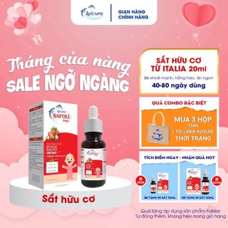 Sắt hữu cơ cho bé Avisure Safoli Drops 20ml - Chính Hãng