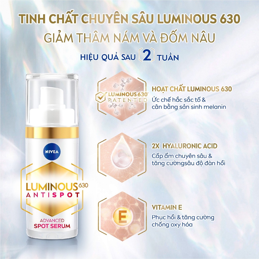 Tinh Chất Chuyên Sâu NIVEA LUMINOUS 630 Giúp Làm Mờ Đốm Nâu | Ngăn Ngừa Thâm Nám (30 ml) - 86580