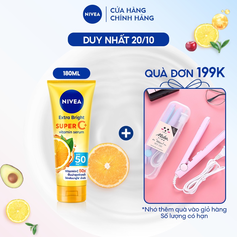 Serum Dưỡng Thể & Chống Nắng SPF50 PA+++ NIVEA Vitamin Super C+ (180 ml) - 98448