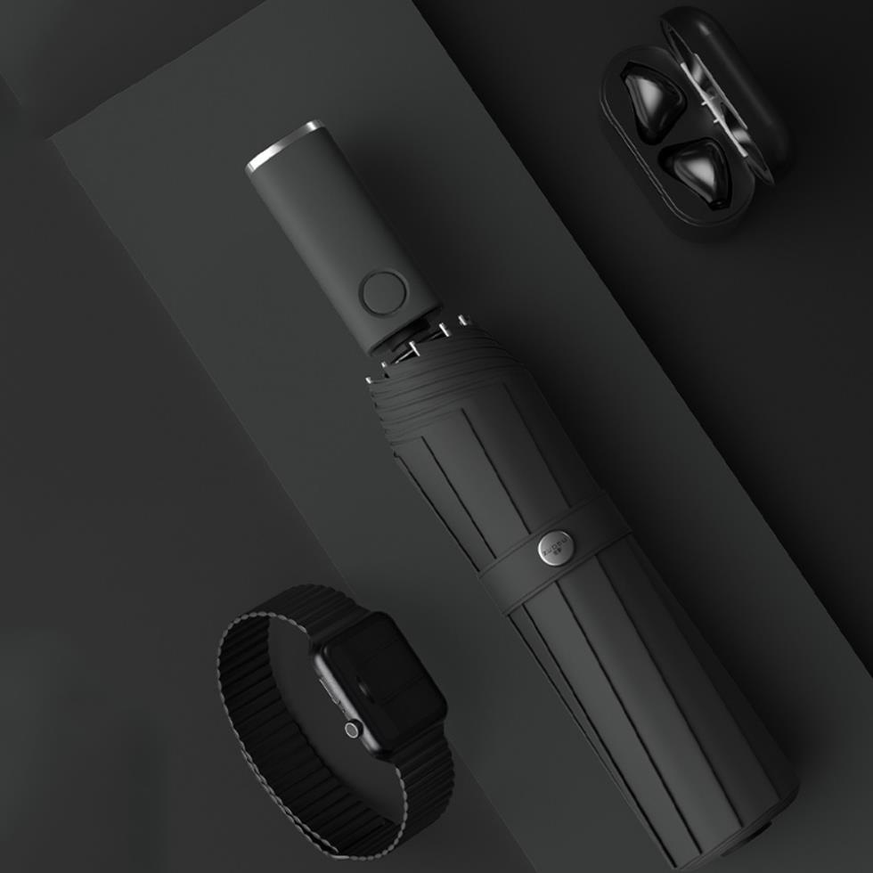 Ô dù che mưa có đèn led siêu sáng, ô dù thông minh gấp mở chỉ với một nút bấm