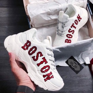 Giày Thể Thao Nữ Nam MLB Boston - Giày thể thao nữ độn đế cao cổ tăng chiều cao, Sneaker trẻ trung, năng động D19