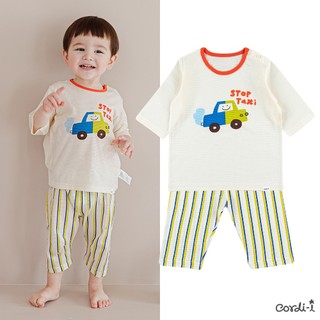 Cordi-i Bộ thun lửng cotton cao cấp cho bé Stop Taxi Three-quarter Pajamas (23SS)_CE238 chính hãng Cordi-i Hàn Quốc / Thời trang Xuân Hè cho bé