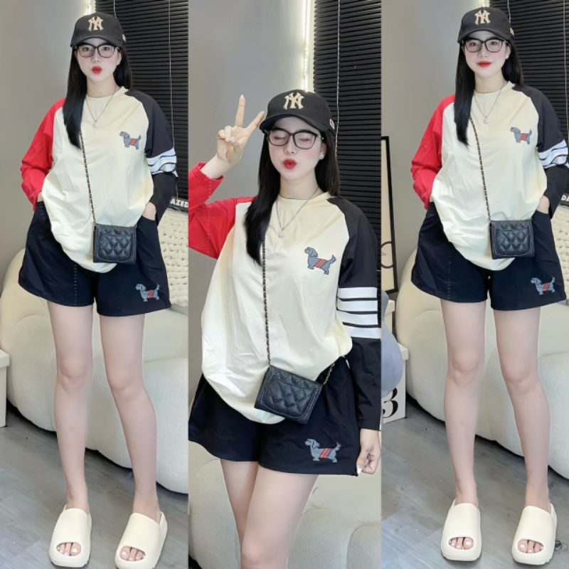 SET BỘ THOME  CHÓ PHỐI TAY 2 MÀU QUẦN ĐÙI