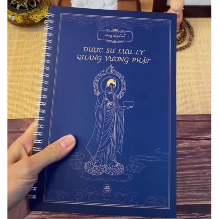 CAO CẤP, Combo 4 quyển chép kinh chữ in mờ ĐỊA TẠNG, CHÚ ĐẠI BI, DƯỢC SƯ, SÁM HỐI