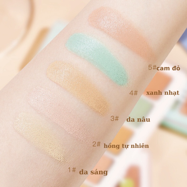 Kem Che Khuyết Điểm CONCEALER 5 Màu Độ Che Phủ Cao Không Thấm Nước Lâu Trôi