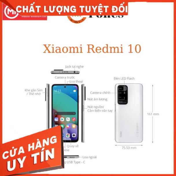 Điện thoại xiaomi redmi 10 hàng chính hãng bảo hành 12 tháng  lỗi 1 đổi 1