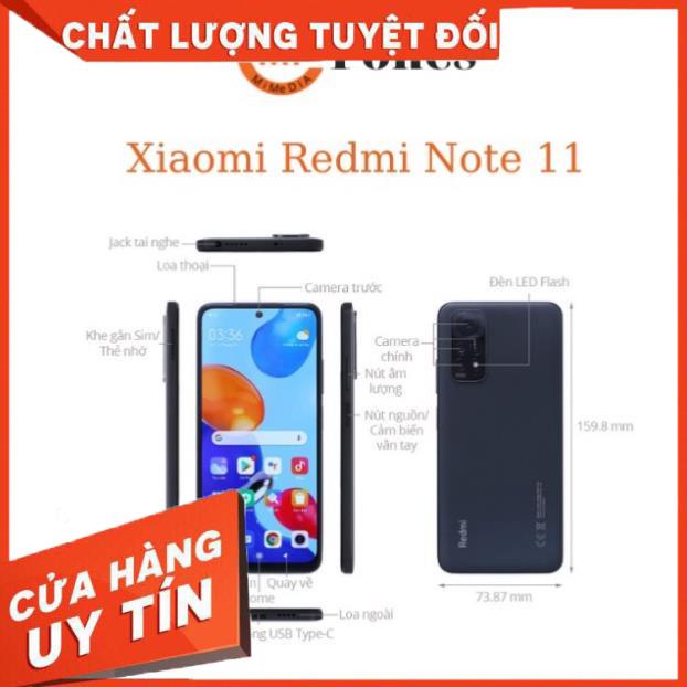 Điện thoại xiaomi Redmi Note 11 4G hàng chính hãng bảo hành 12 tháng  lỗi 1 đổi 1