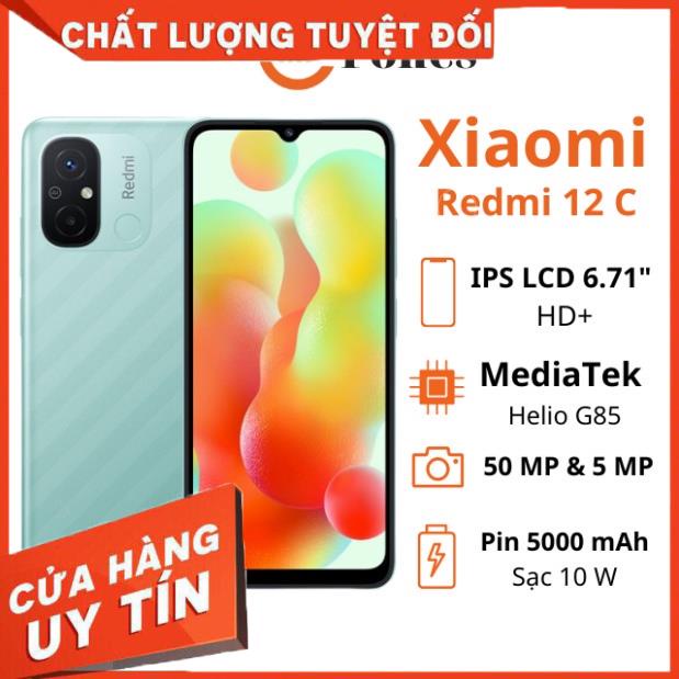 Điện thoại xiaomi redmi 12C hàng chính hãng bảo hành 12 tháng  lỗi 1 đổi 1