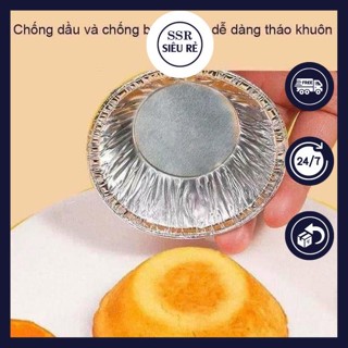 Set 100 Chén Cốc Bạc, Chén Khuôn giấy bạc nướng thực phẩm, nướng bánh, nướng hàu Làm Bánh Cupcake