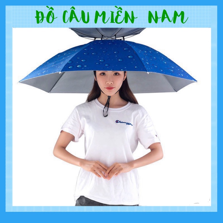 Mũ Ô Đội Đầu 2 Tầng Che Nắng Mưa, Câu Cá, Dã Ngoại - Đồ Câu Giá Tốt 8386