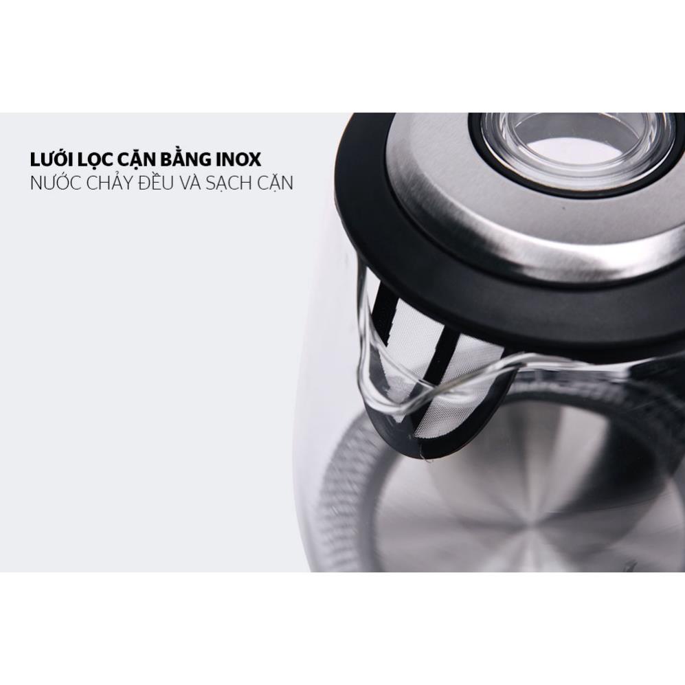 Ấm Siêu Tốc Thủy Tinh SUNHOUSE SHD1217 Dung Tích 1.7L Bình Đun Nước Sôi Tự Ngắt Mới 100%....