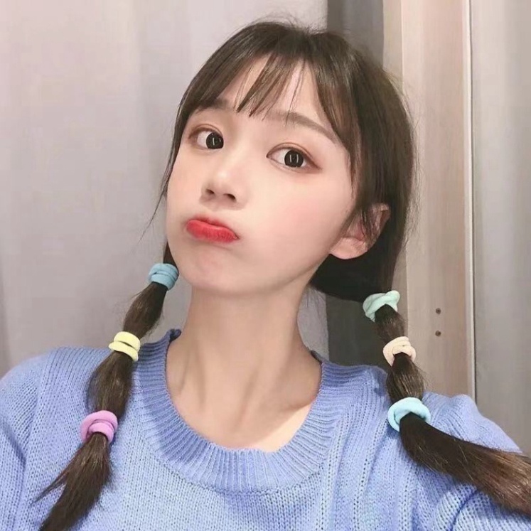 Combo 20 dây thun vải cột tóc kèm ống nhựa hot màu trơn giá rẻ CB22