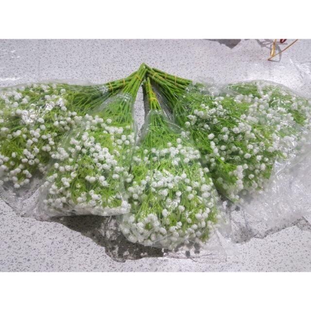 Hoa Giả Hoa By, Cụm Hoa Baby Nhựa Trang Trí Dài 35cm