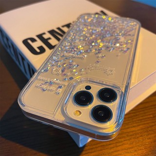Apple ốp điện thoại mềm trong suốt phối kim tuyến cho iphone 11pro / xr