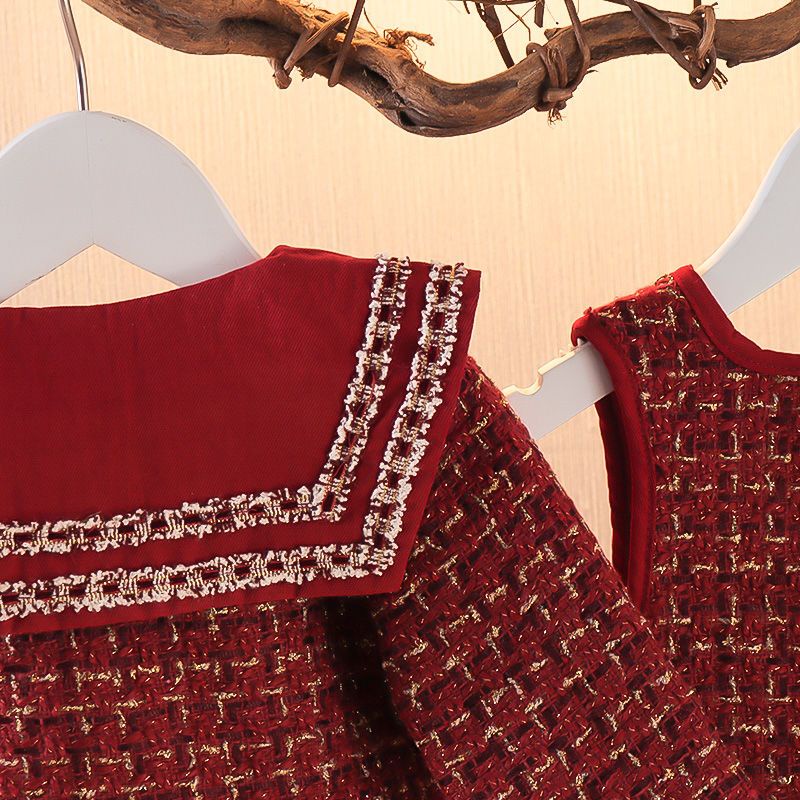 Bộ Đồ Thời Trang Hàn Quốc Họa Tiết Kẻ Ô Phong Cách Phương Tây Thời Trang Thu Đông Hàng Mới 2021 Dành Cho Bé Gái