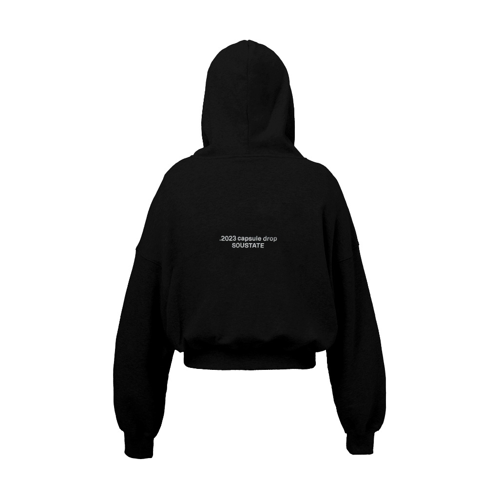 Áo Hoodie Full Zip Boxy "Ghost" 100% Cotton  - SOUSTATE Chính Hãng