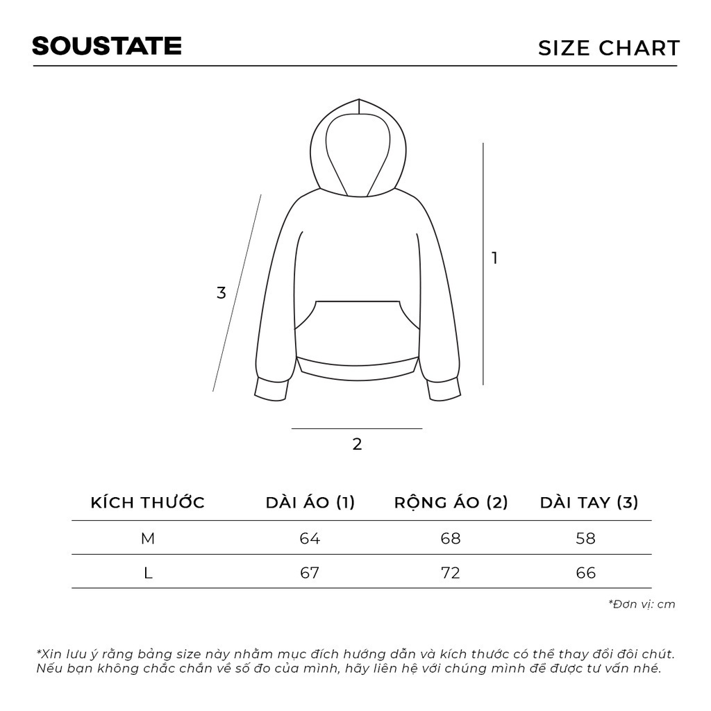 ÁO HOODIE FULLZIP BOXY SOUSTATE "LOVE"