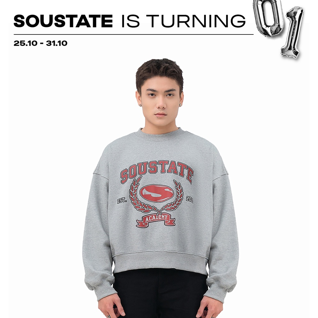 ÁO SWEATER BOXY SOUSTATE ACADEMY