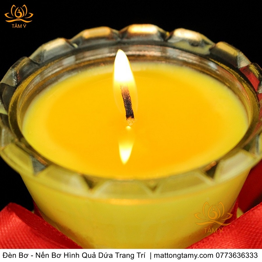 Đèn Bơ Quả Dứa Trái Thơm 3 ngày - 5 ngày - 7 ngày Nến Bơ Thực Vật Nguyên Chất Cao Cấp