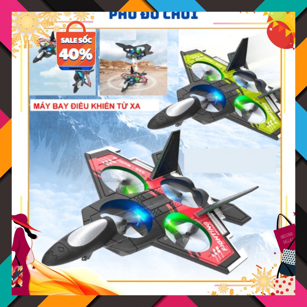(Phiên Bản Mới), Máy Bay Phản Lực Điều Khiển Từ Xa, Pin Sạc, 4 cánh quạt siêu bền bỉ, Quà Tặng Hot 2023 Cho Bé tặng ô tô