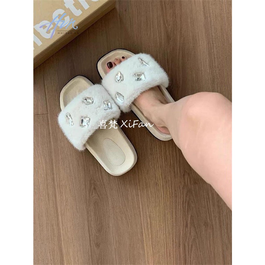 Dép Bông Đế Dày Tăng Chiều Cao Thiết Kế Mới Thời Trang 2023 Dành Cho Nữ