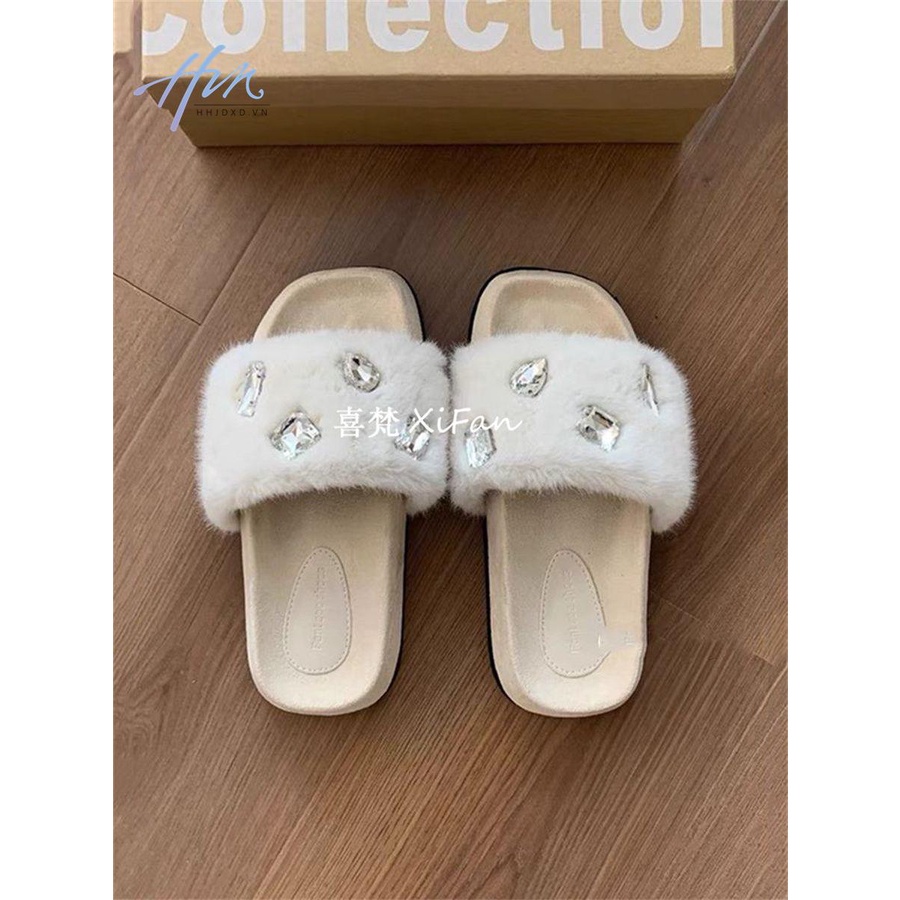 Dép Bông Đế Dày Tăng Chiều Cao Thiết Kế Mới Thời Trang 2023 Dành Cho Nữ