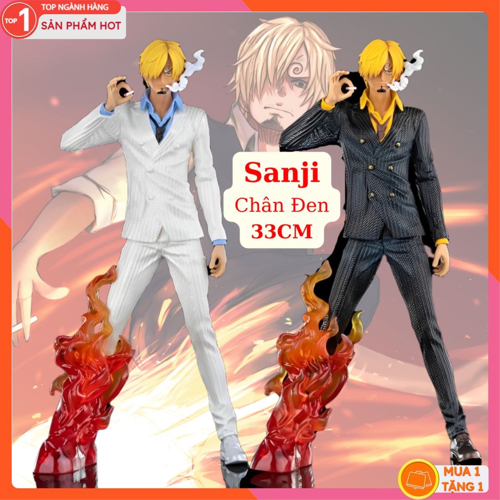 Mô Hình Sanji Chân Đen 33Cm Dáng Cao - Mô hình One Piece Cao Cấp, Figure Mô Hình Anmie One Piece Luffy Vua Hải