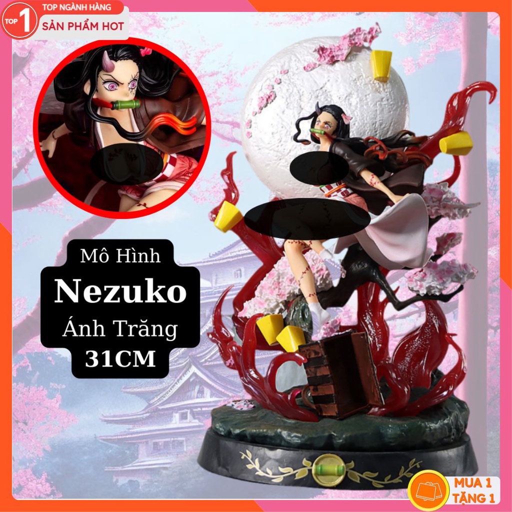 Mô Hình Nezuko Ánh Trăng 31CM Cao Cấp Mô hình Kimetsu no Yaiba Cao Cấp, Figure Mô Hình Anmie Thanh Gươm Diệt Quỷ