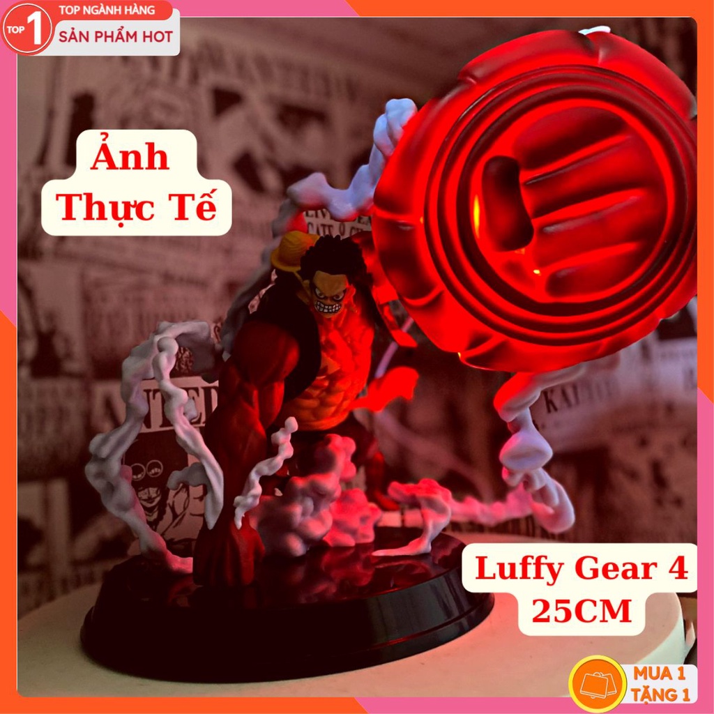 Mô Hình LED Luffy Gear 4 25cm BOUNCE MAN Mô hình One Piece Cao Cấp, Figure Mô Hình Anmie One Piece Luffy Vua Hải Tặc