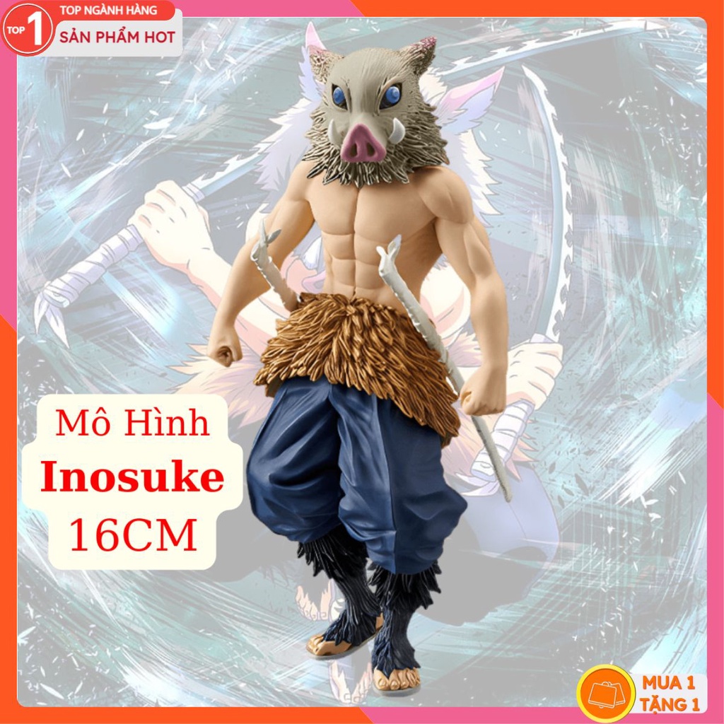 Mô Hình Inosuke 16cm Cao Cấp Mô hình Kimetsu no Yaiba Cao Cấp, Figure Mô Hình Anmie Thanh Gươm Diệt Quỷ