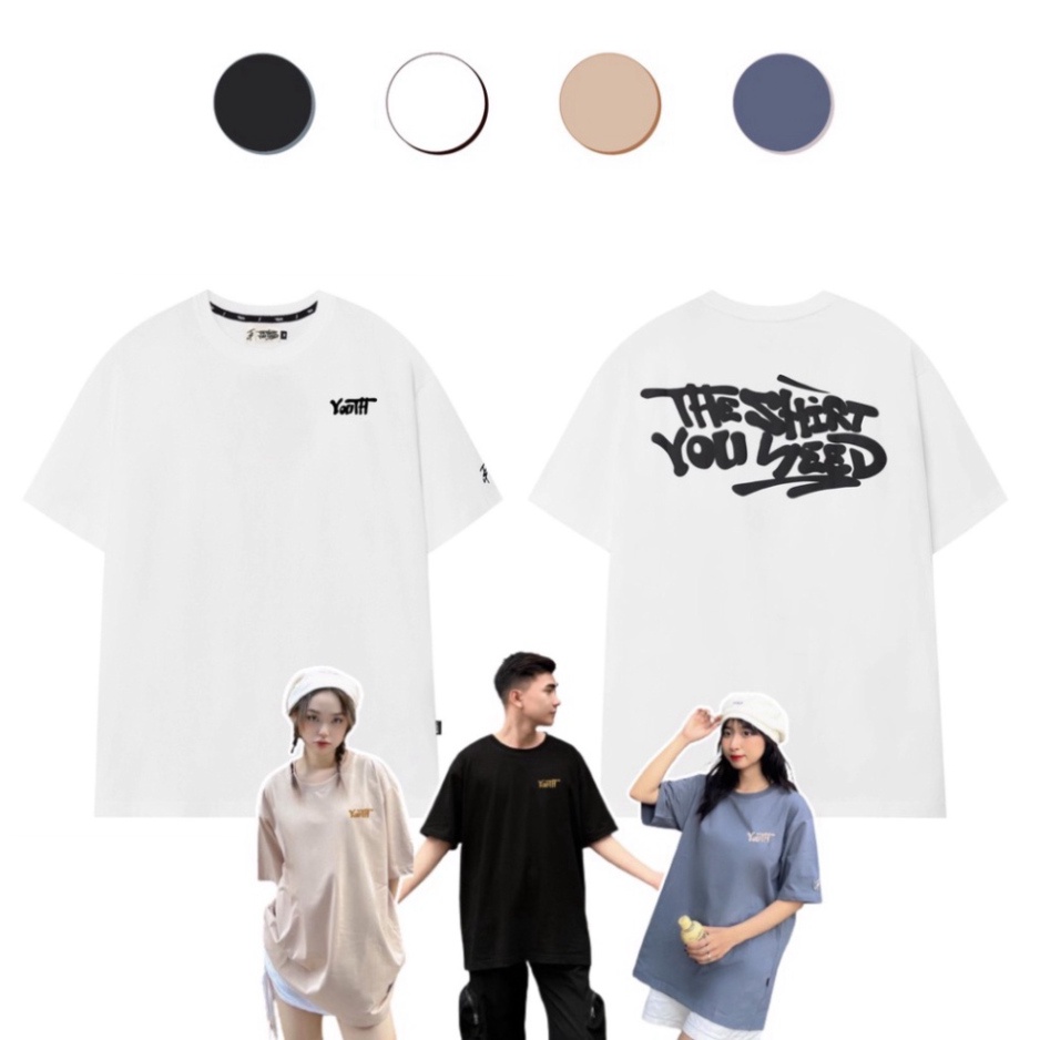 Áo thun giới tính nelly unisex form rộng cổ vo tròn tay lỡ vải Cotton xịn FreeSize -  đa dạng thiết kế 2
