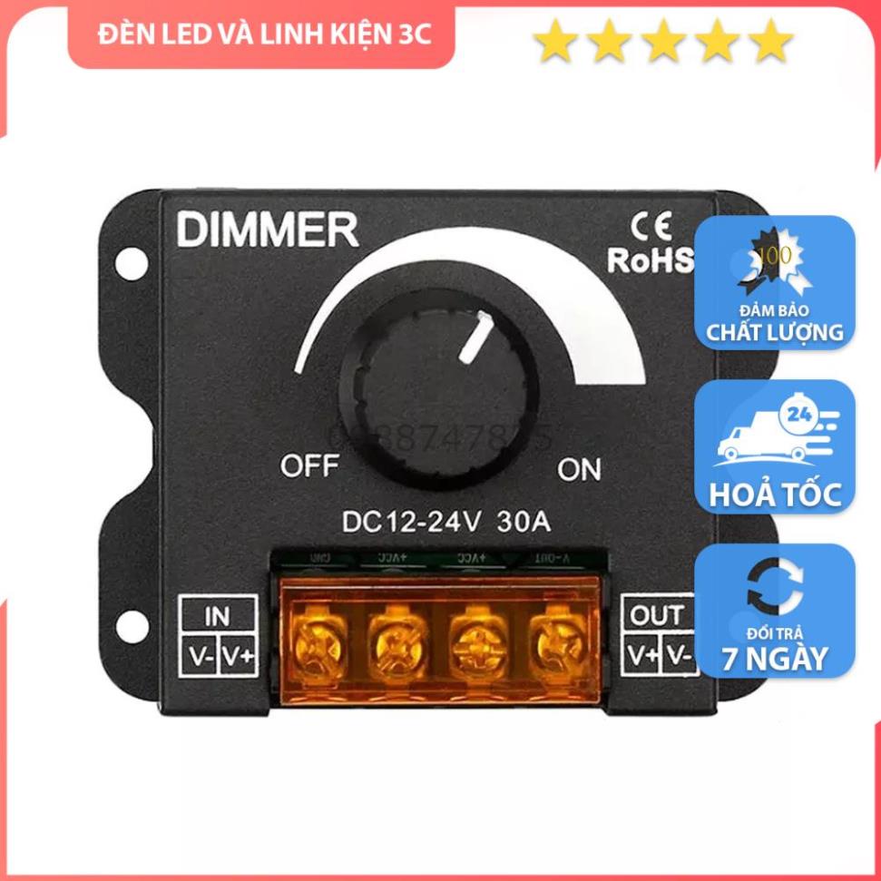 Dimmer điều chỉnh độ sáng Led 30A 12V-24V chiết áp chỉnh điện áp Led Neon, Led dây, Led thanh, Led m