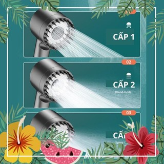 Vòi hoa sen tăng áp shower head 3 chế độ, đầu vòi hoa sen mát xa cao cấp ss