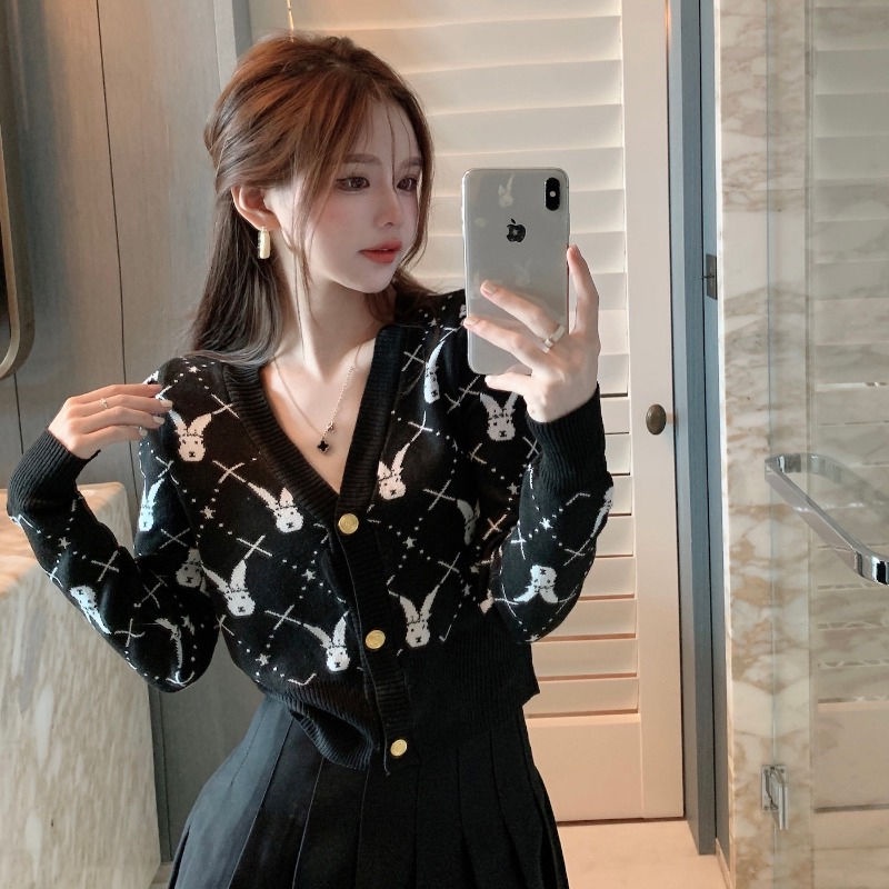 Jashucheng Áo Khoác cardigan Dệt Kim Mỏng Dáng Ngắn Phong Cách chanel Thời Trang Mùa Thu 2023