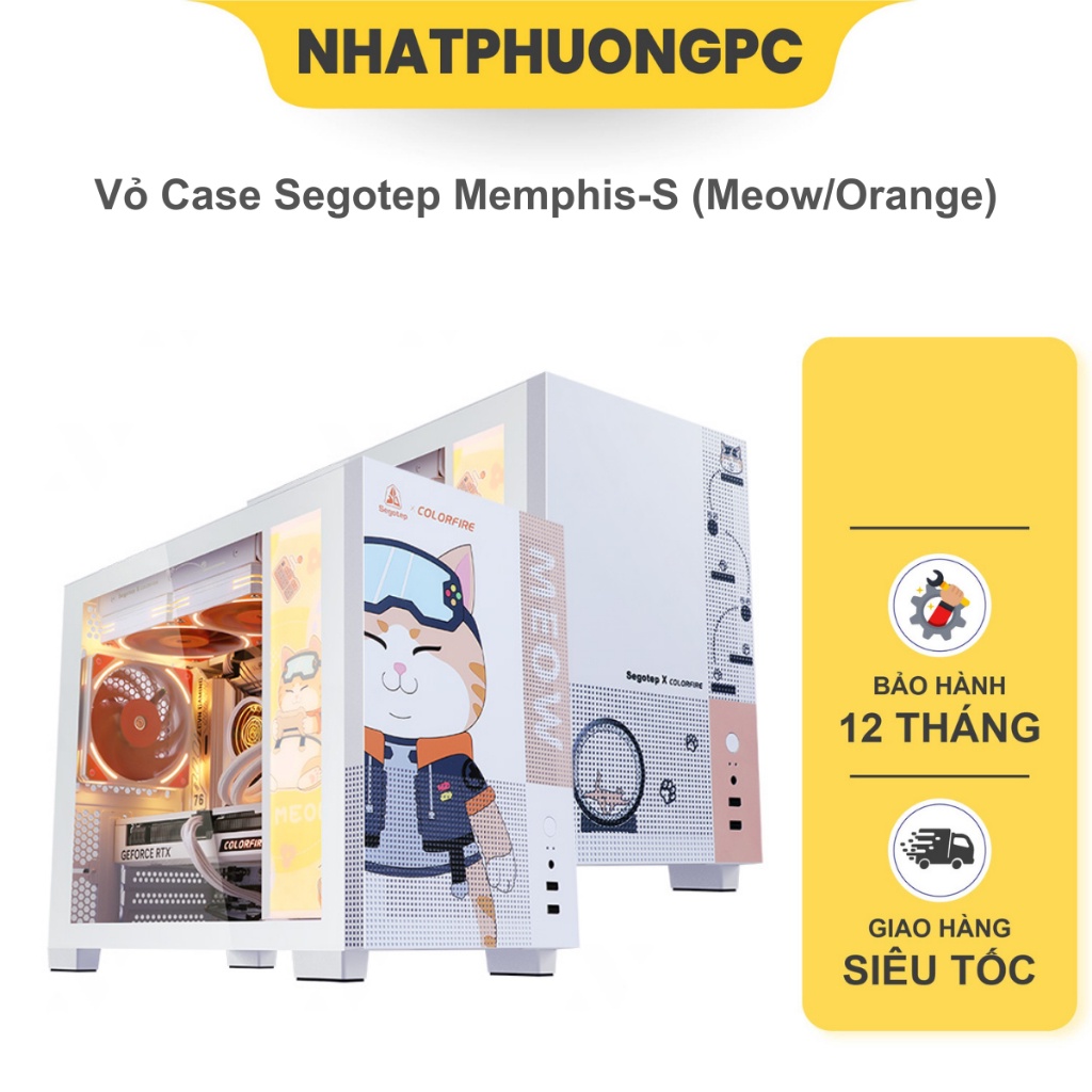 Vỏ Case Segotep Memphis-S (Meow/Orange)