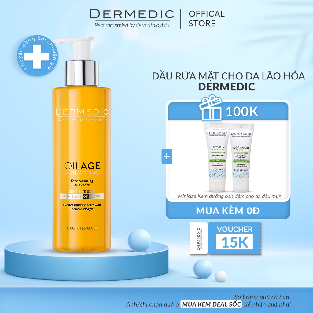 Sữa rửa mặt dạng dầu Dermedic OILAGE FACE CLEANSING OIL SYNDET 200ml