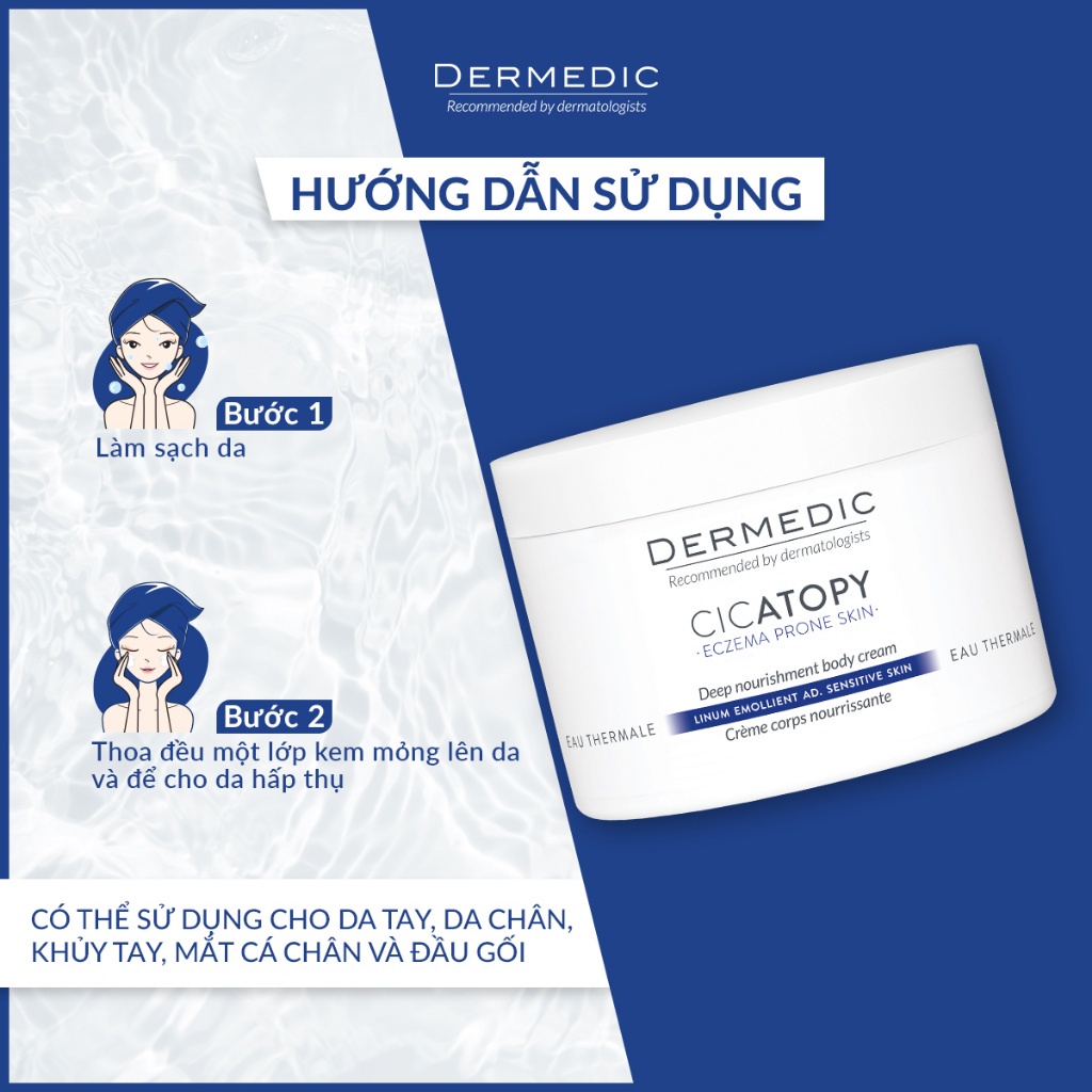 Kem dưỡng ẩm body Dermedic Cicatopy Deep Nourishment Body Cream 225ml