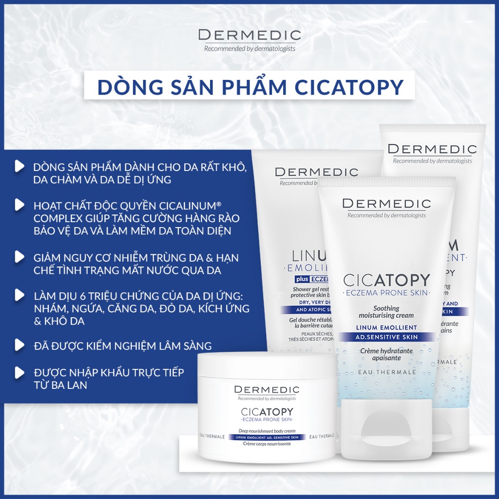 Kem dưỡng ẩm làm dịu da Dermedic Cicatopy Soothing Moisturising Cream 50ml