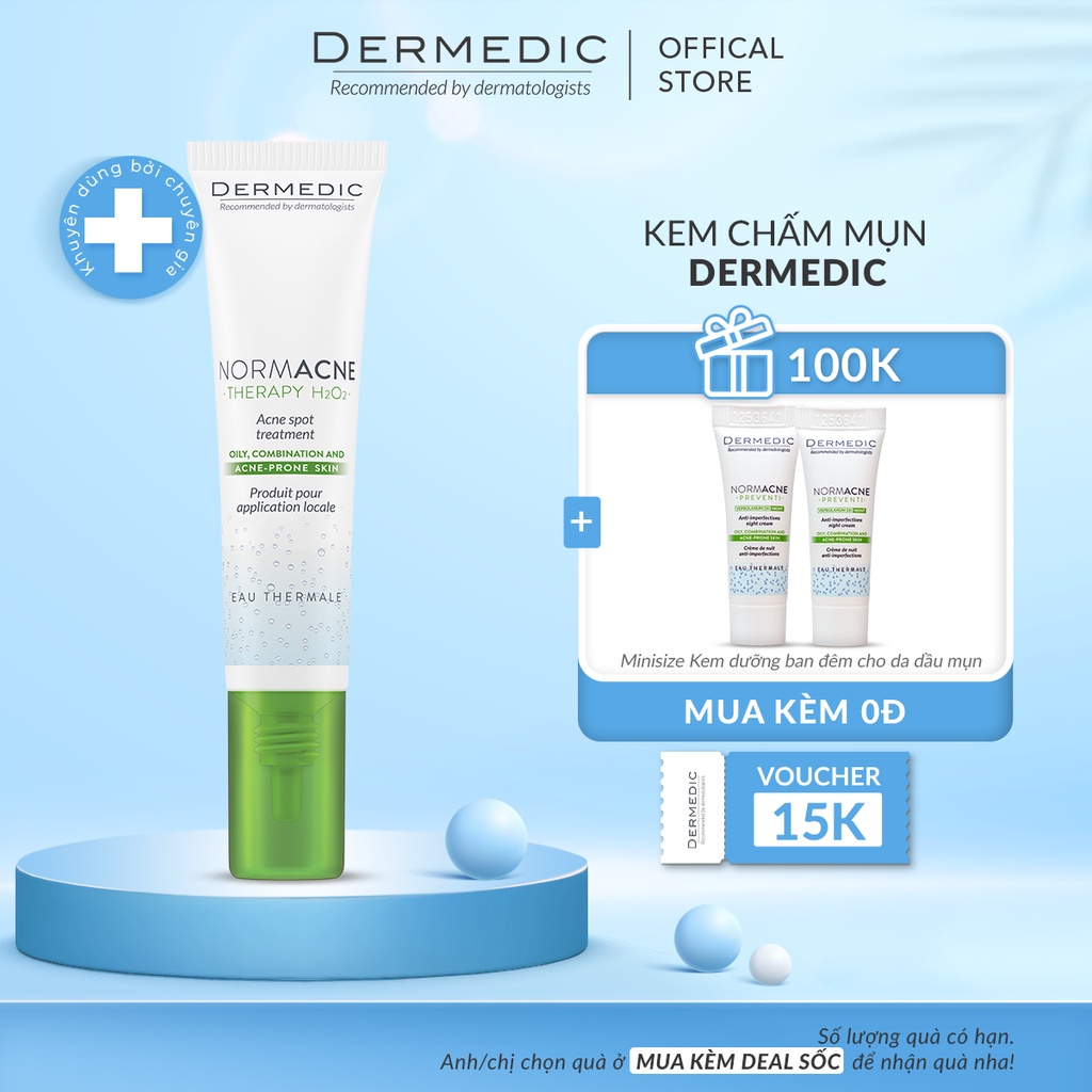 Kem chấm mụn Dermedic Normacne Acne Spot Treatment 15g