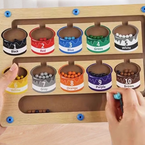 Đồ Chơi Montessori Bảng Gỗ Phân Biệt Màu Sắc Và Số Đếm Memocshop Bảng Từ TÍnh Nam Châm Giúp Bé Thông Minh Và Phát Triển