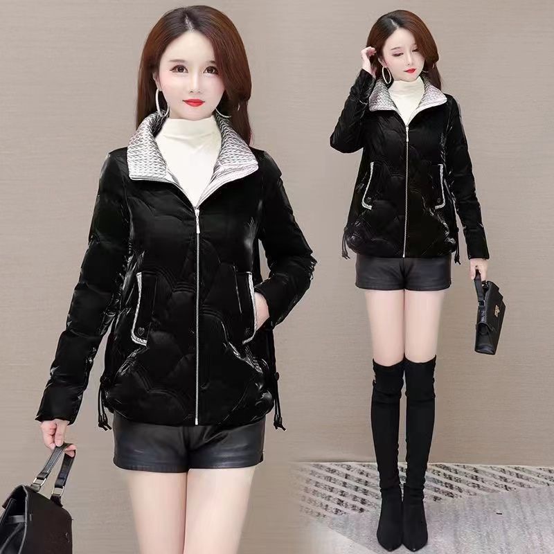 Áo Khoác Phao Đệm Dày Dặn Giữ Ấm Mùa Đông Ánh Ngọc Trai Nhiều Màu Sắc Kiểu Dáng Mới Cho Nữ [40%