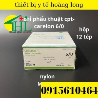 Chỉ phẫu thuật không tiêu dùng trong thẩm mỹ cpt carelon nylon số 5/0 - m10e16