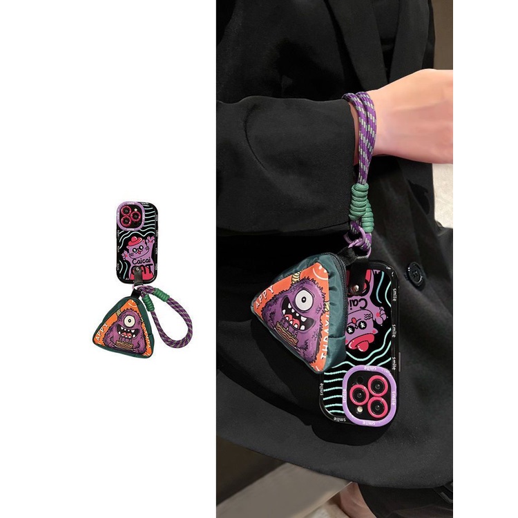 Ốp Điện Thoại Dạng Túi Đeo Chéo Hình Mèo May Mắn Cho iphone15promax 14 / 13 / 12 11