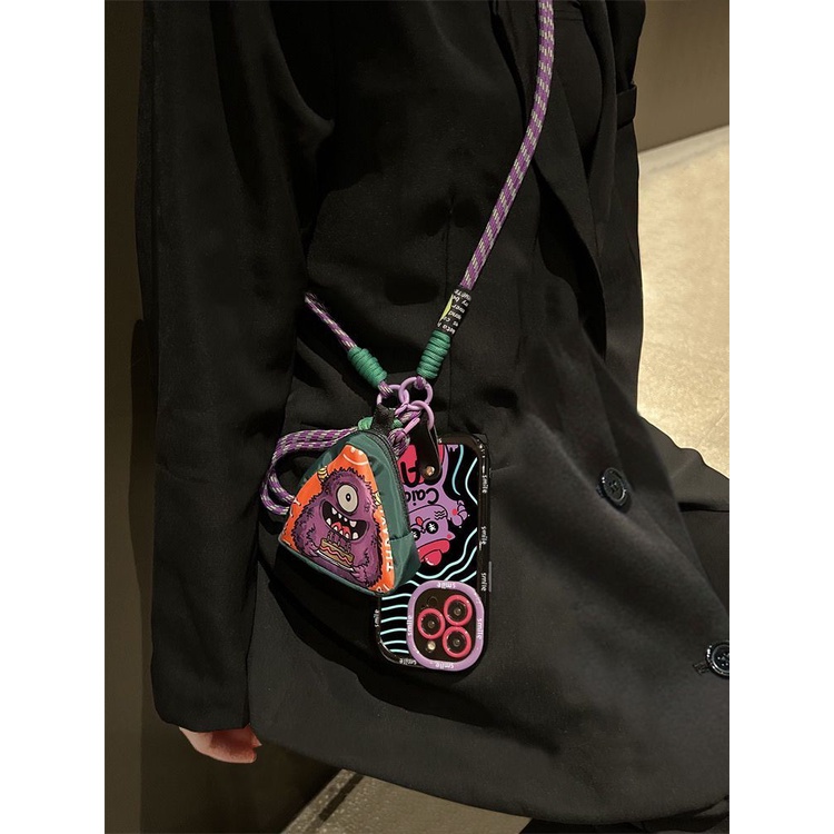 Ốp Điện Thoại Dạng Túi Đeo Chéo Hình Mèo May Mắn Cho iphone15promax 14 / 13 / 12 11