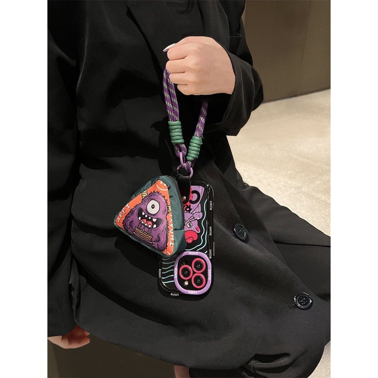 Ốp Điện Thoại Dạng Túi Đeo Chéo Hình Mèo May Mắn Cho iphone15promax 14 / 13 / 12 11