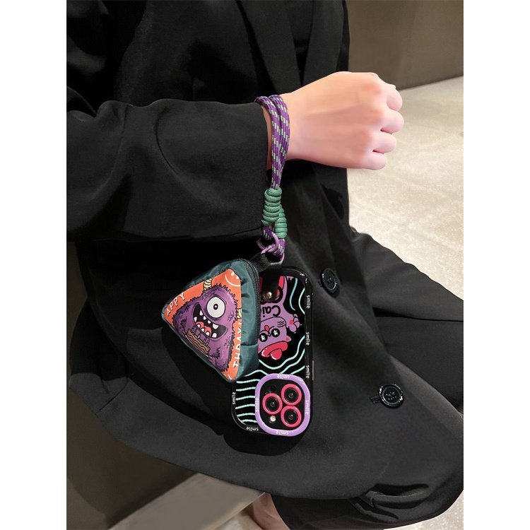 Ốp Điện Thoại Dạng Túi Đeo Chéo Hình Mèo May Mắn Cho iphone15promax 14 / 13 / 12 11